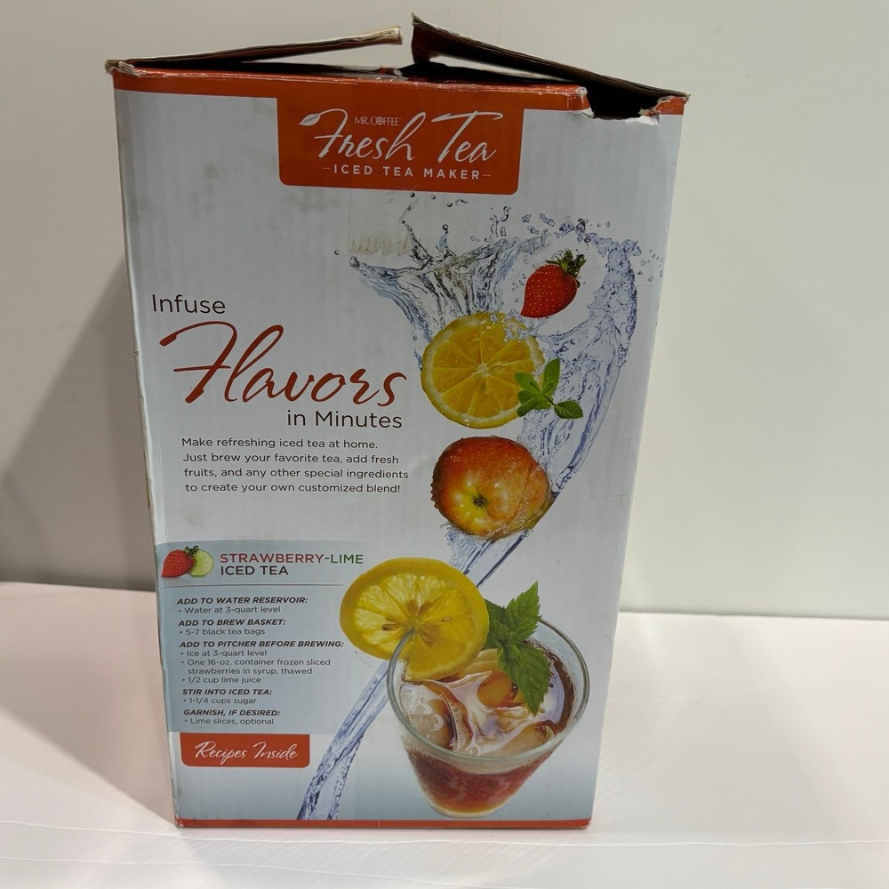 NEW Mr. Coffee FRESH TEA Fast Brew 3-Quart Iced Tea Maker Machine ORANGE TM75 - Picture 6 of 10
